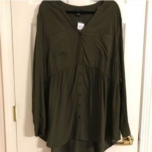 NWT Torrid plus size tunic top in olive green